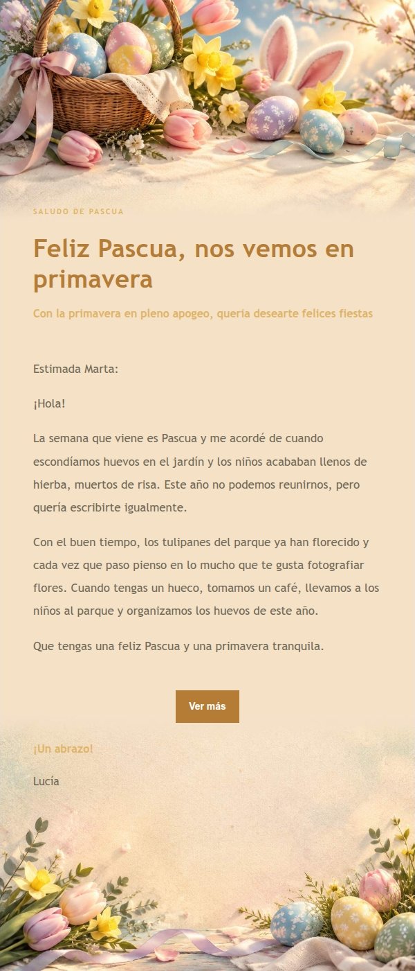 Carta de Pascua Luces Nocturnas