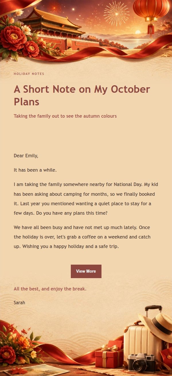 Editorial National Day Greeting Email 2