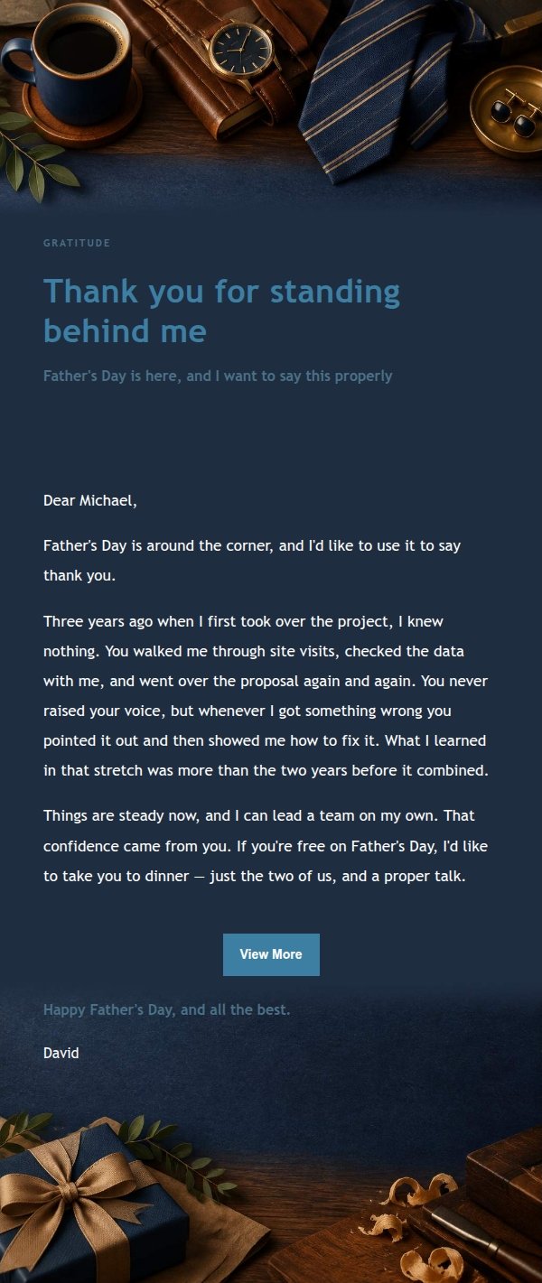 Ink-Tone Father's Day Letter 2