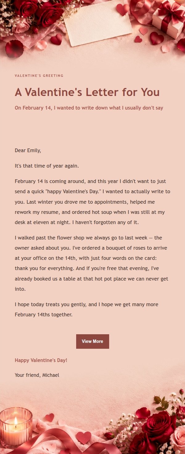 Editorial Valentine's Love Letter