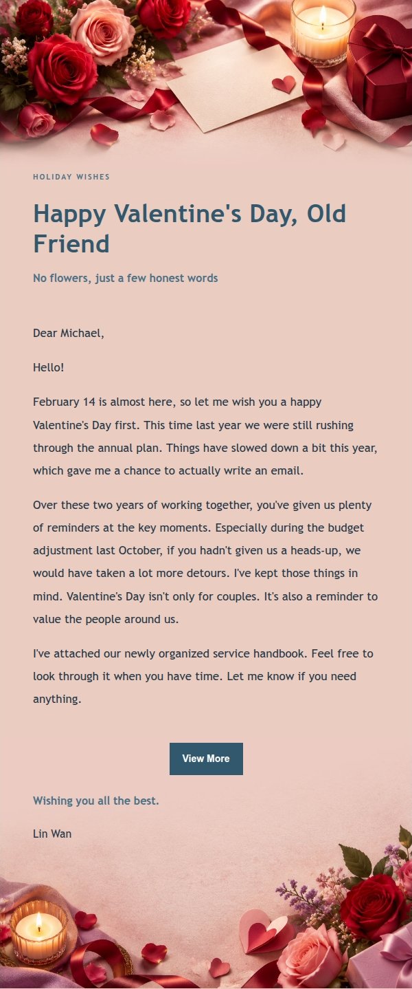Ink Romance Valentine's Letter 2