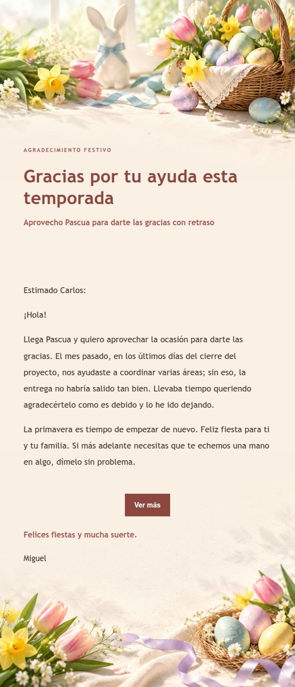 Carta de Pascua con Estética Editorial 2
