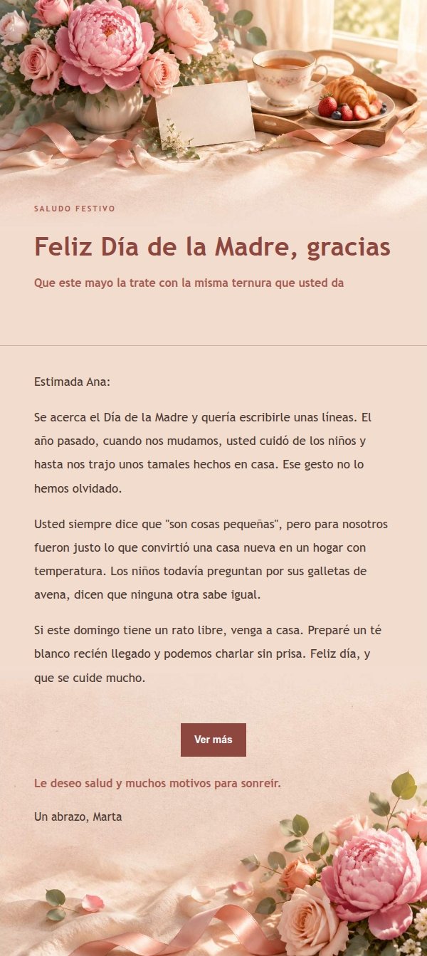 Carta Editorial de Feliz Día de la Madre 2