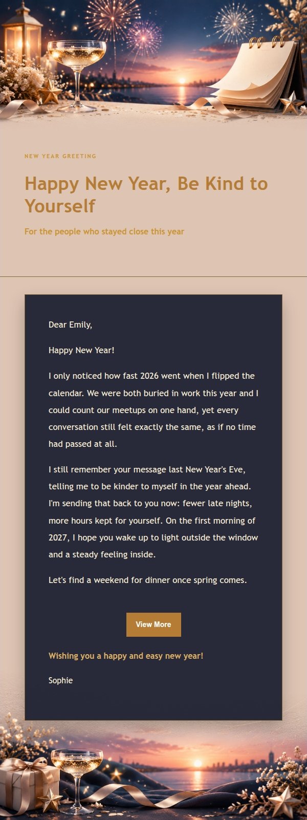 Midnight Glow New Year Greeting