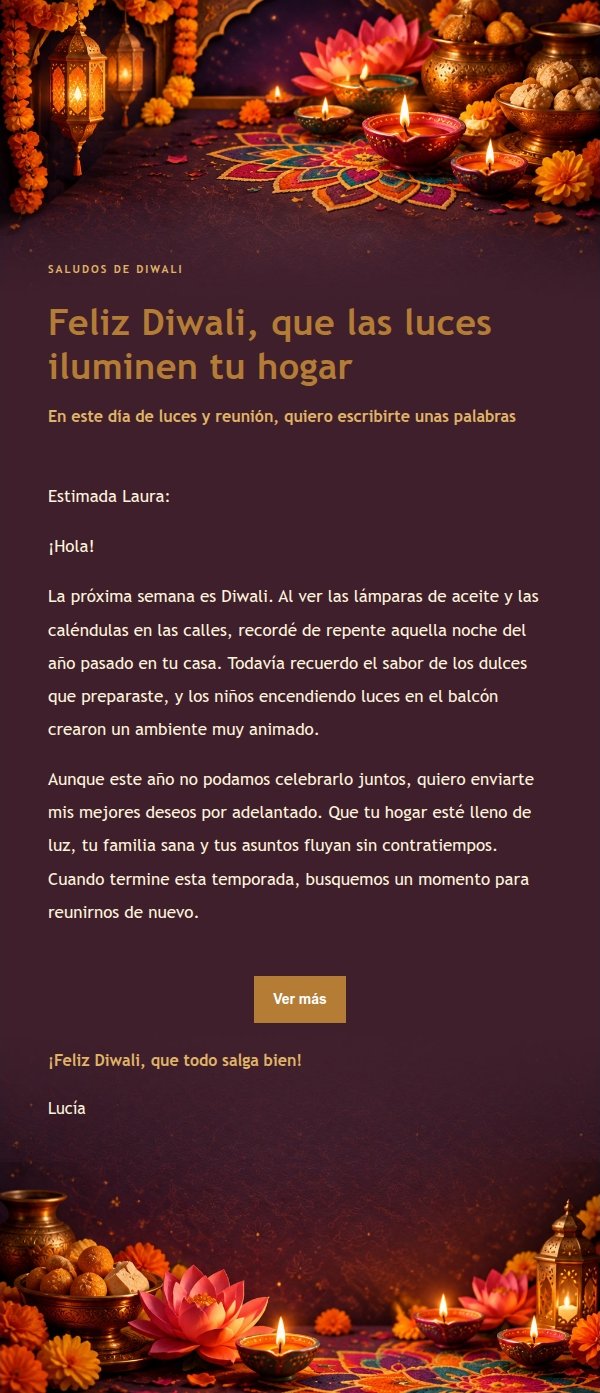 Luces de Diwali: Bendiciones Festivas