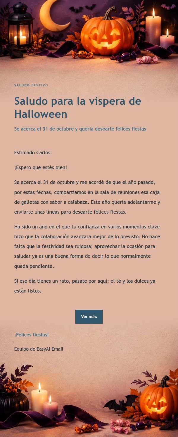 Elegante Felicitación de Halloween