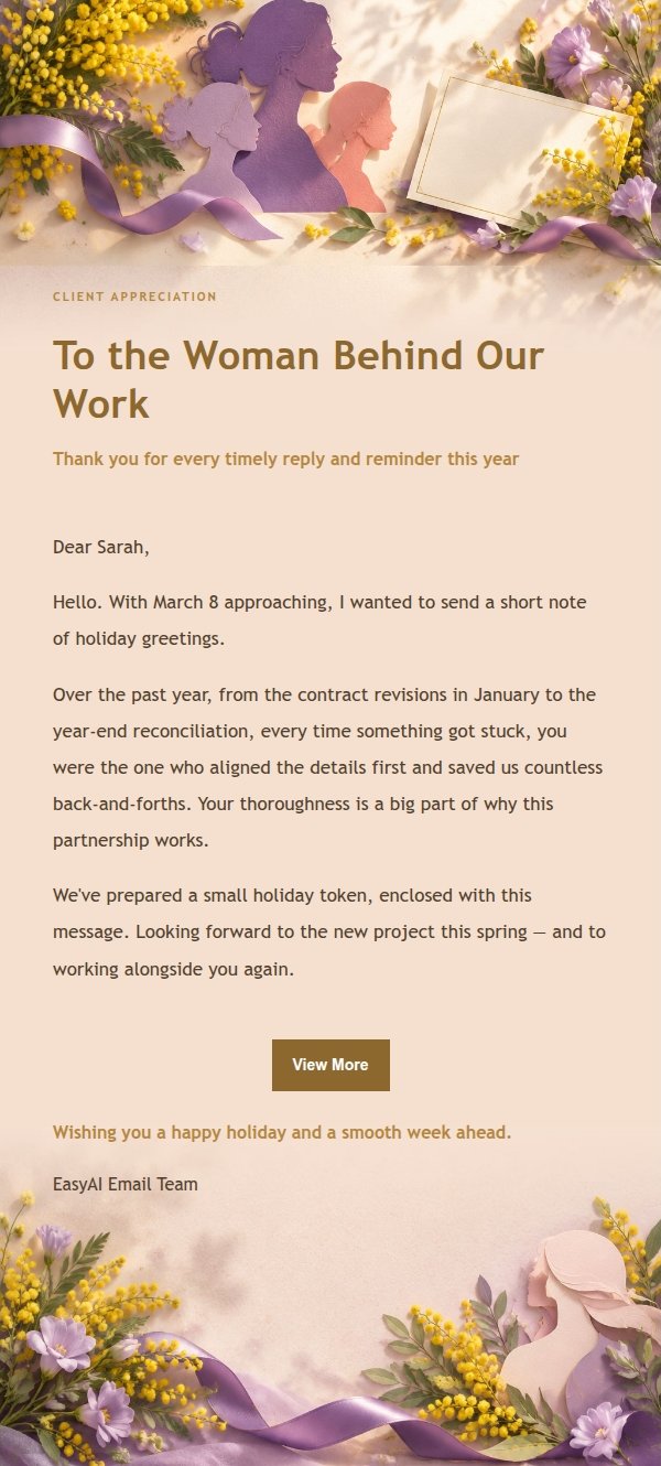 Gilded Celebration Women's Day Letter 2