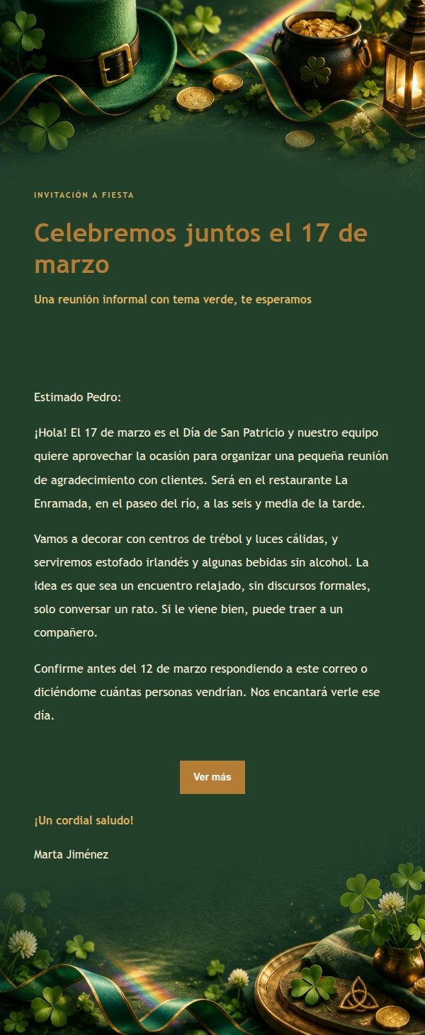 Trébol Nocturno · Felicitación de San Patricio 2