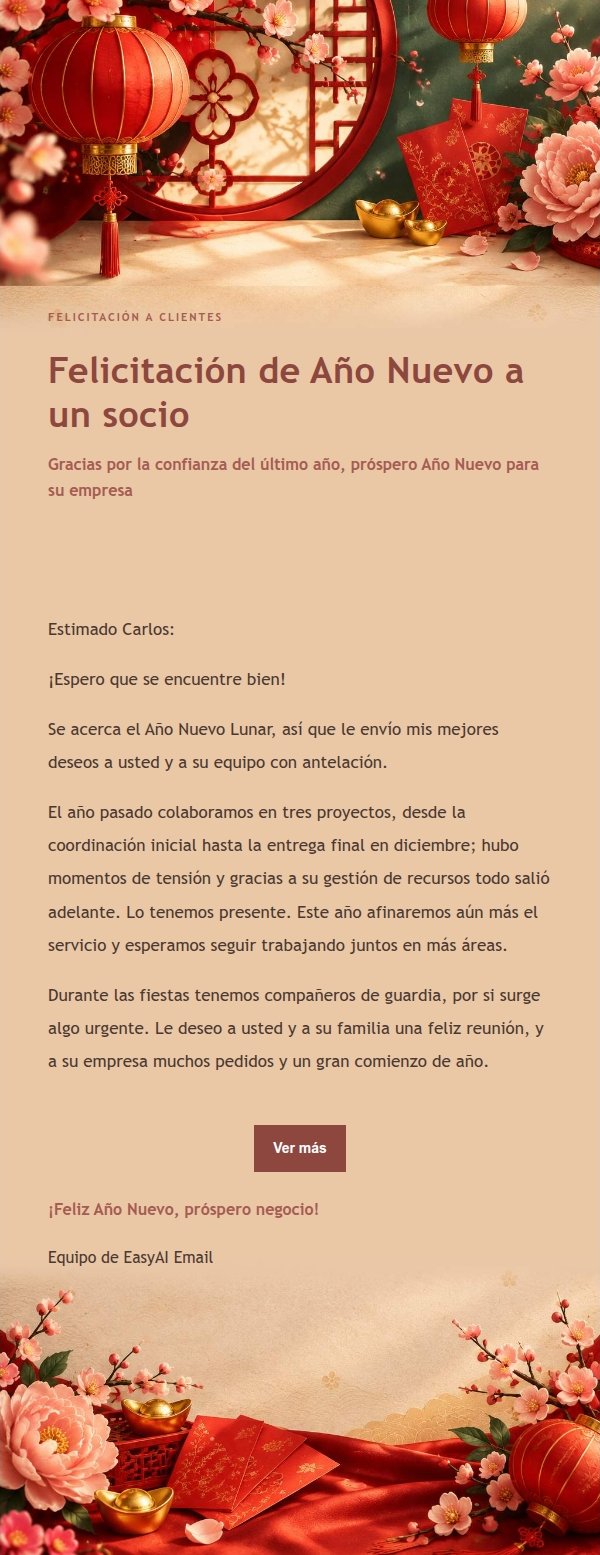 Correo de Año Nuevo Lunar con Estética Editorial 2