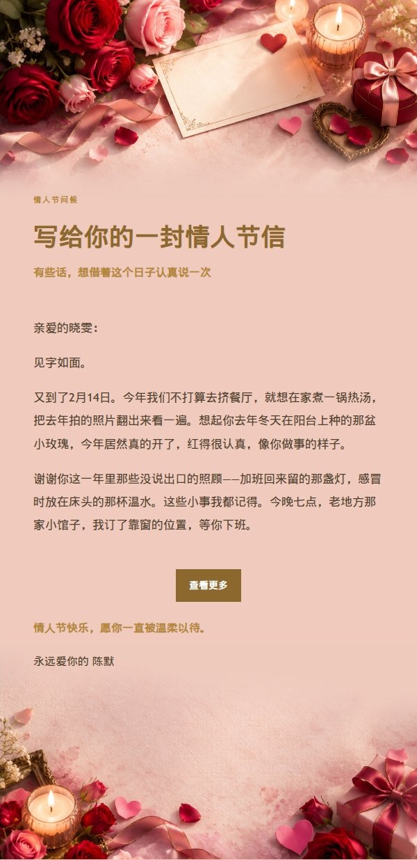 鎏金庆典 · 情人节祝福信