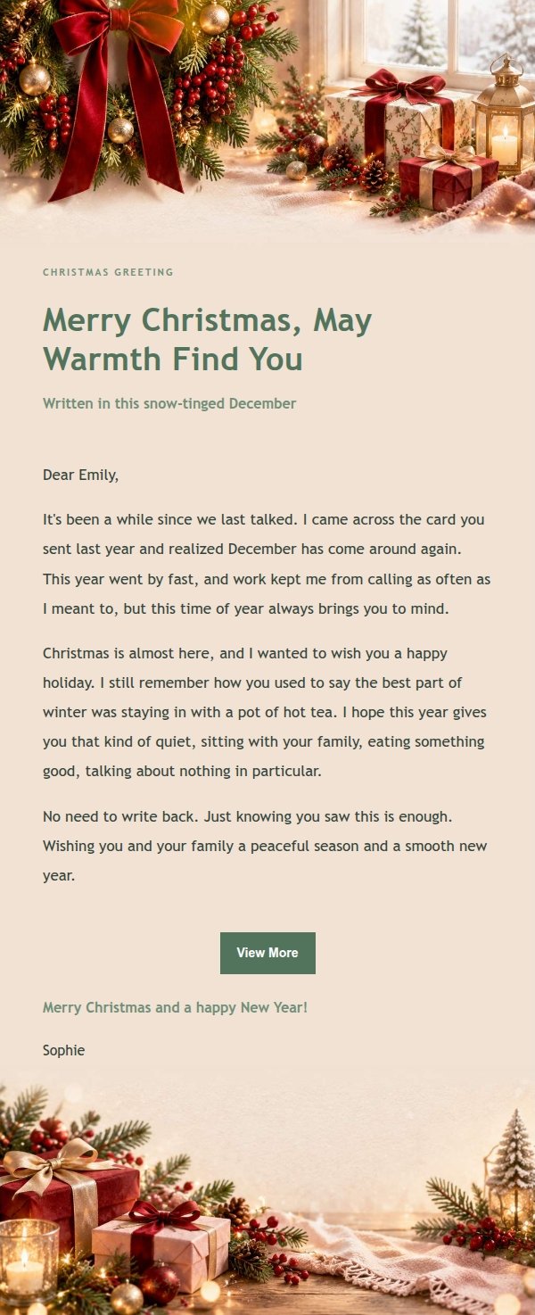 Garden Green Christmas Greeting