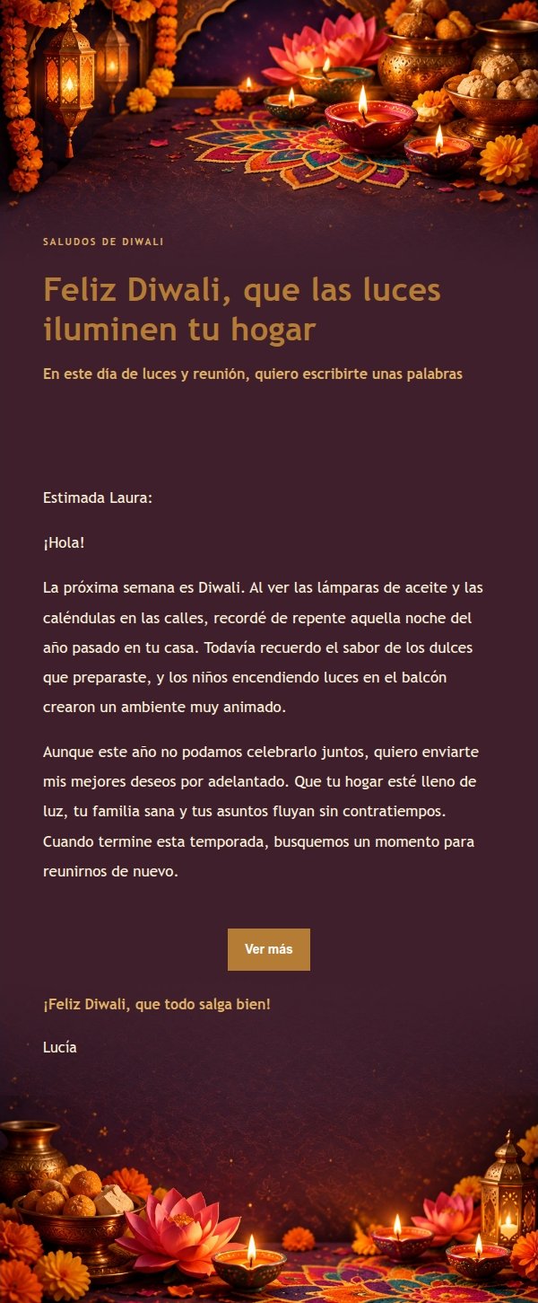 Luces de Diwali: Bendiciones Festivas