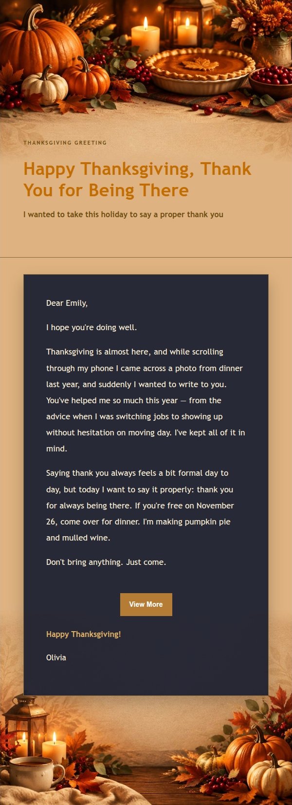 Night Glow Thanksgiving Letter