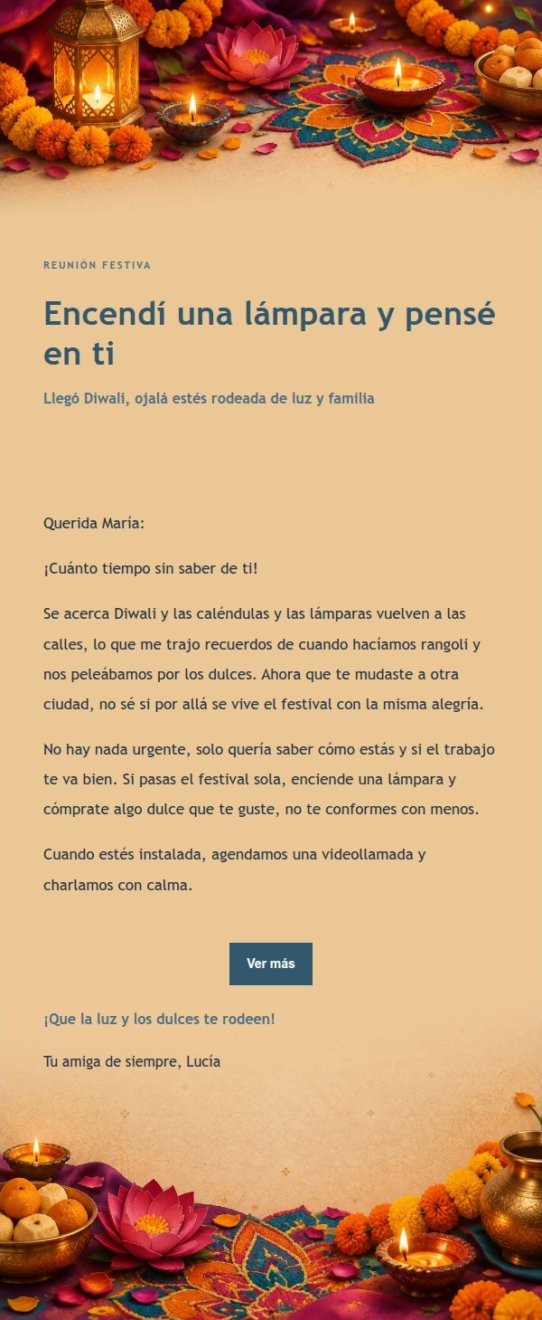 Elegante Bendición de Diwali 2