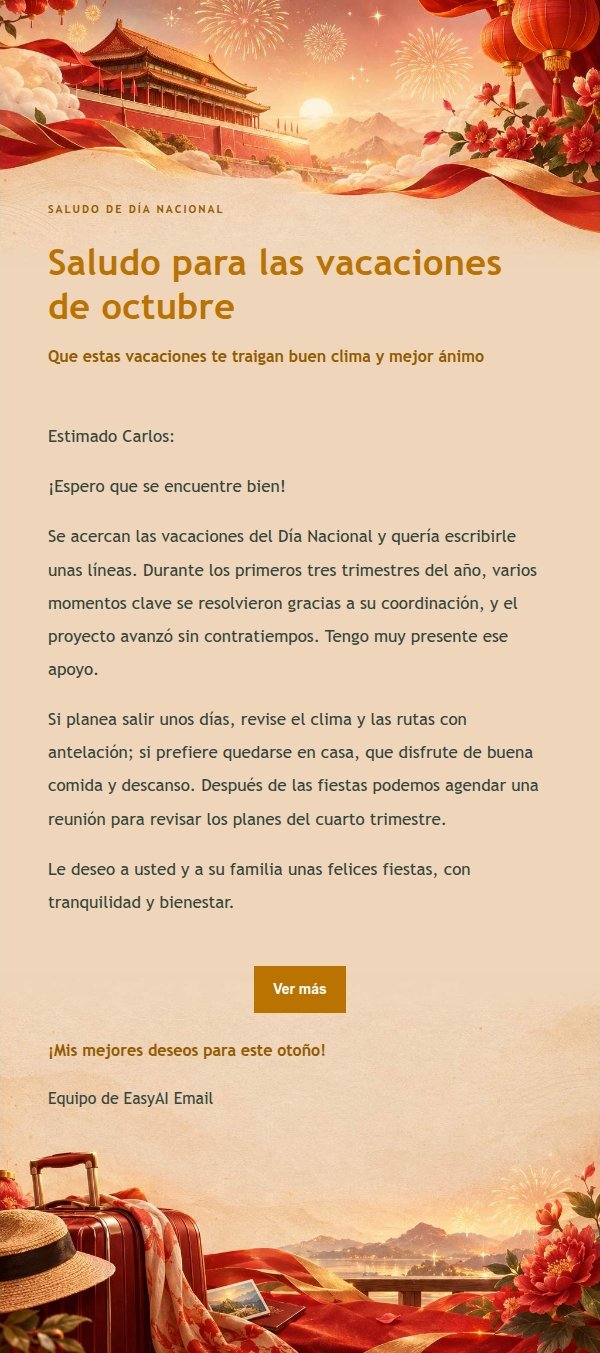 Carta de Bendiciones de Día Nacional con Estilo Jardín
