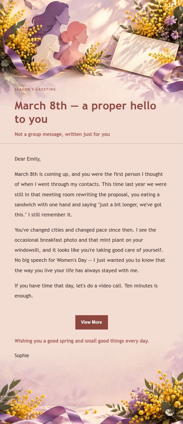 Editorial Women's Day Letter