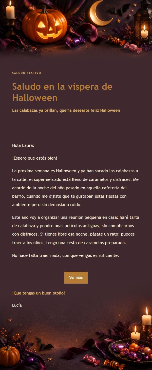 Luces de Nochebuena: Felicitación de Halloween