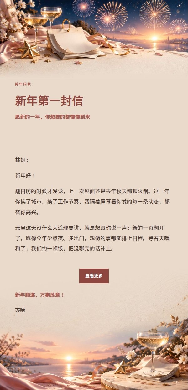 编辑美学新年祝福信