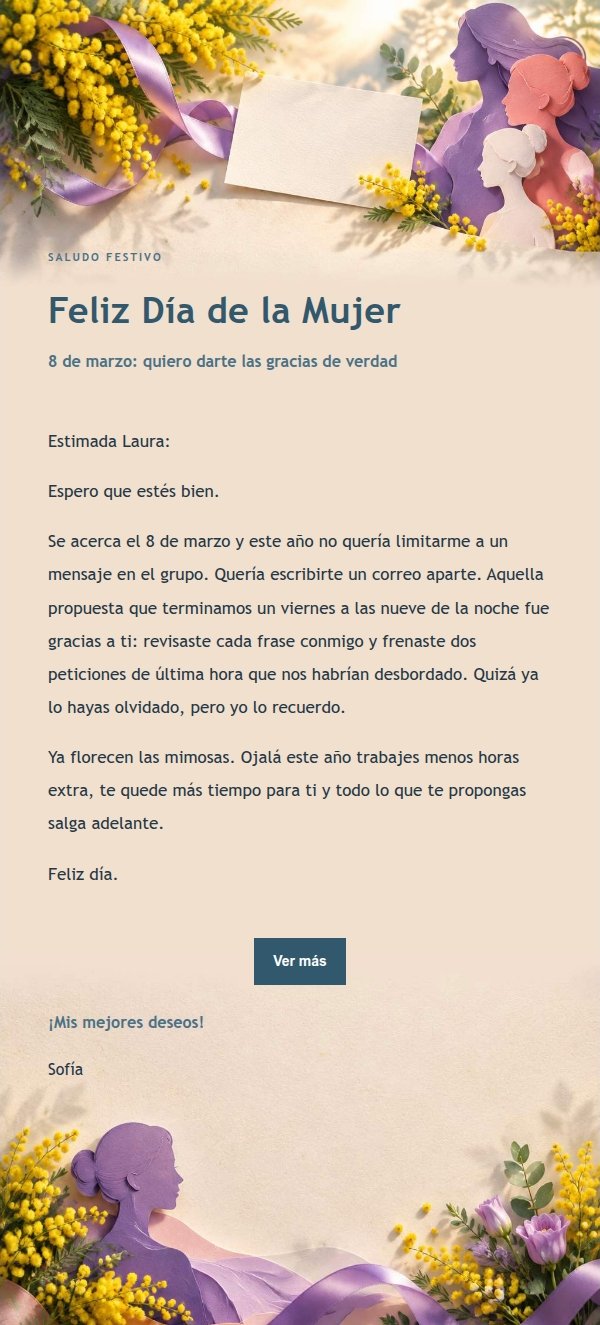 Carta Elegante Día de la Mujer