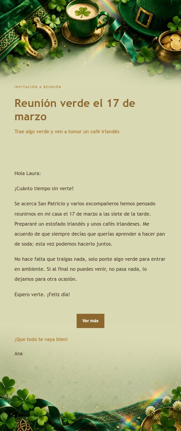 Trébol Dorado de San Patricio 2