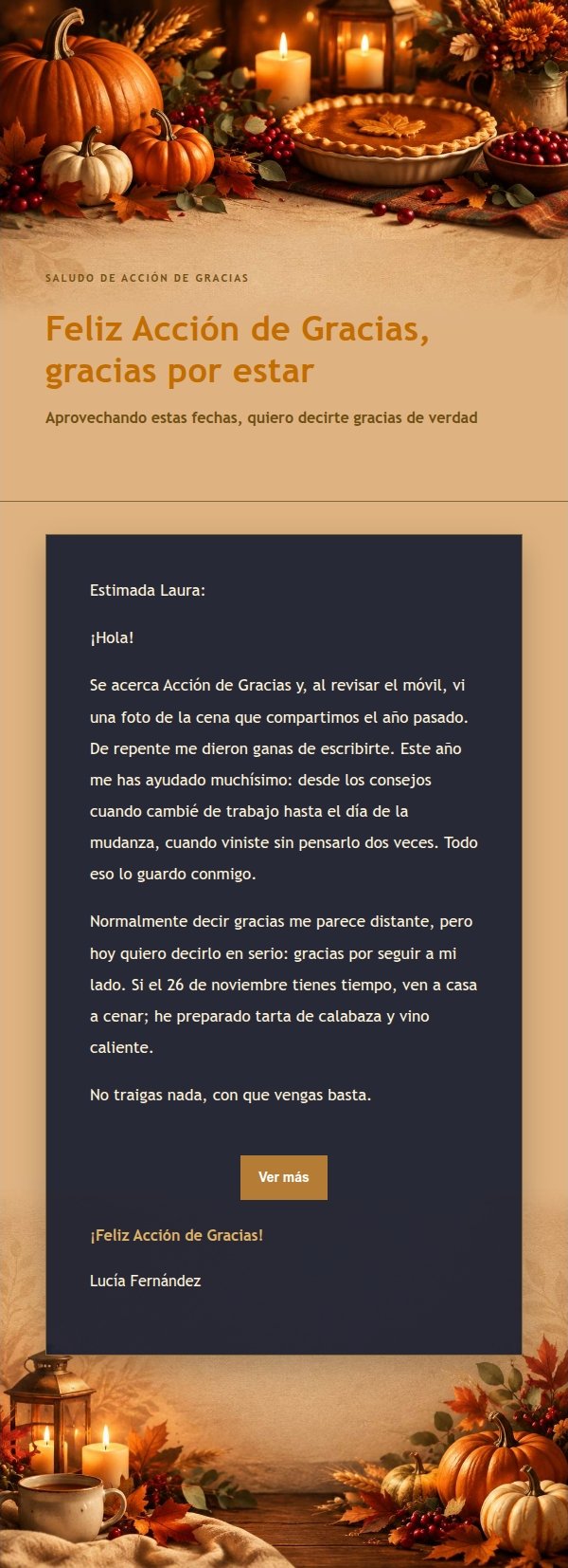 Luces de Noche · Acción de Gracias