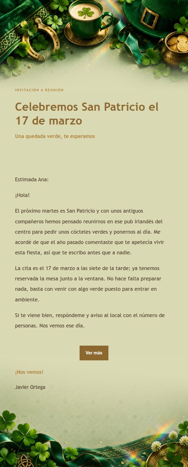 Bendición de San Patricio Dorada 2