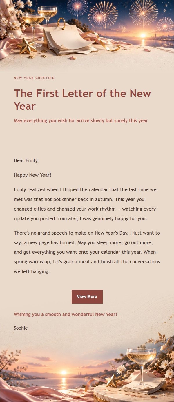 Editorial New Year Greeting Letter