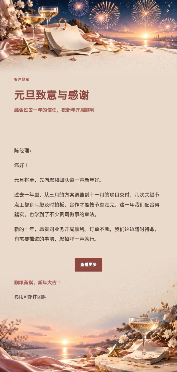 编辑美学新年祝福信 2