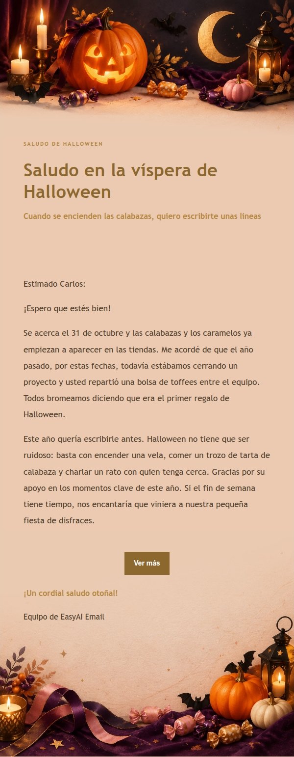 Bendición de Halloween con Brillo Dorado