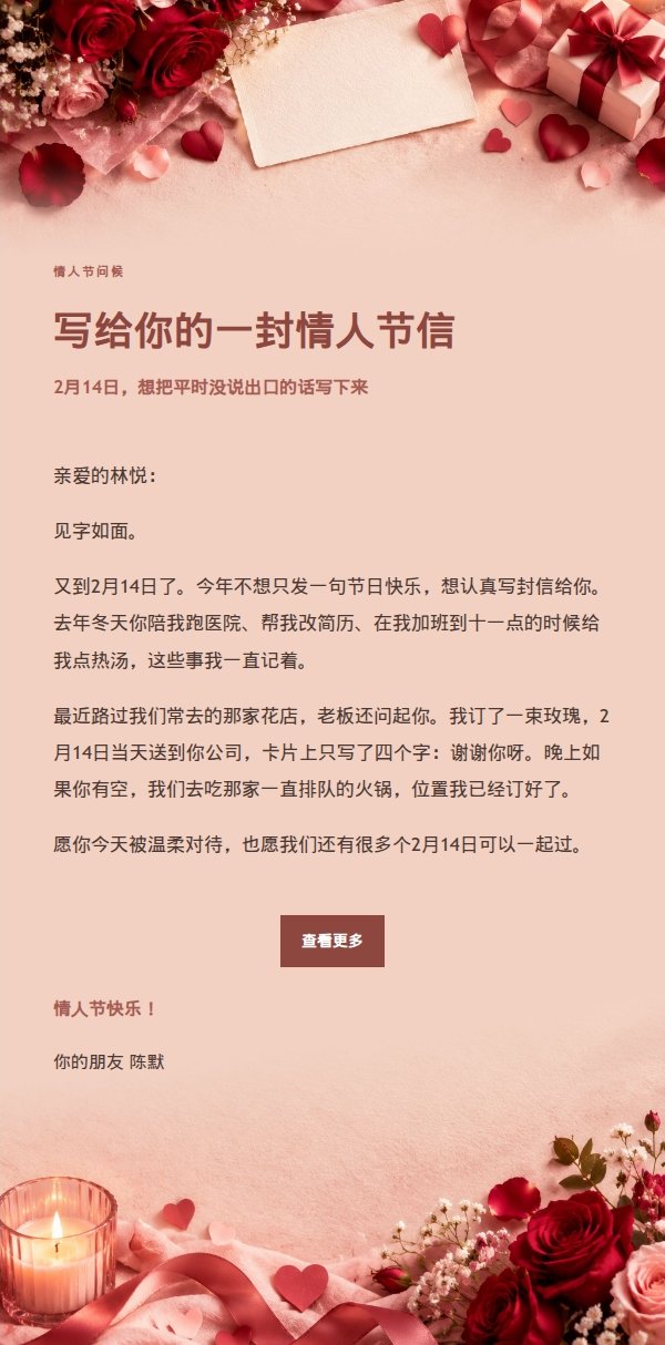 编辑美学情人节祝福信
