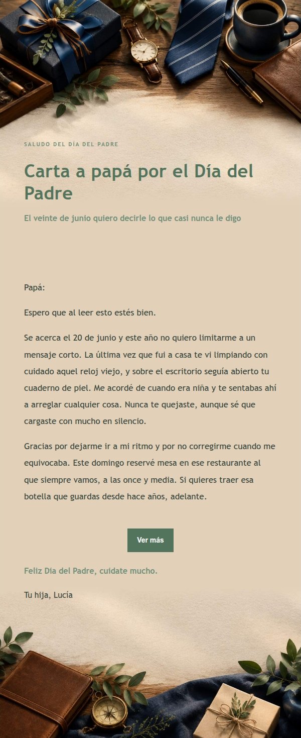 Jardín Verde Feliz Día del Padre