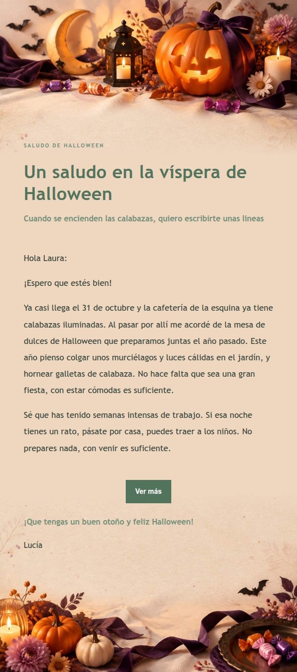 Saludo de Halloween Jardín Verde