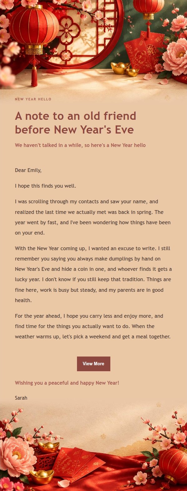Editorial Lunar New Year Greeting