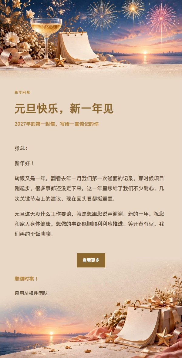 鎏金庆典新年祝福邮件