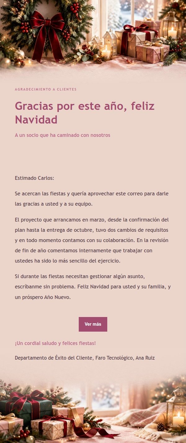 Carta Navideña de Luz Suave 2
