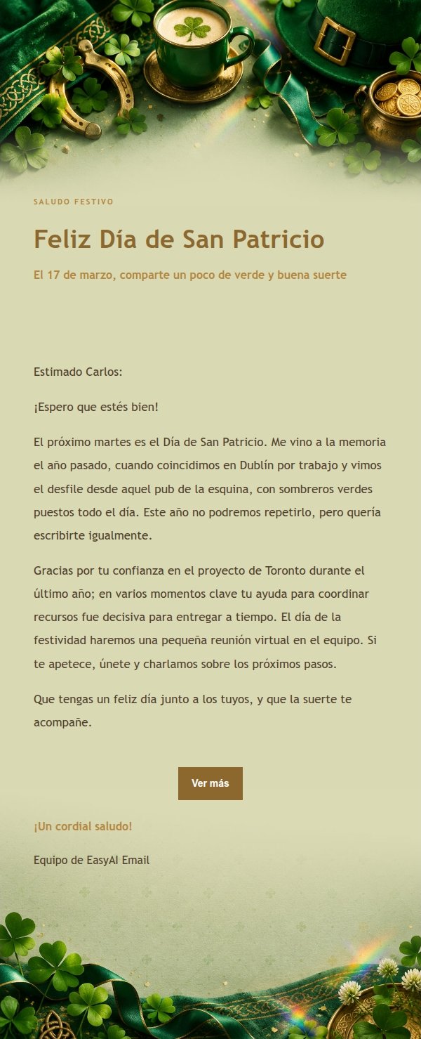 Trébol Dorado de San Patricio