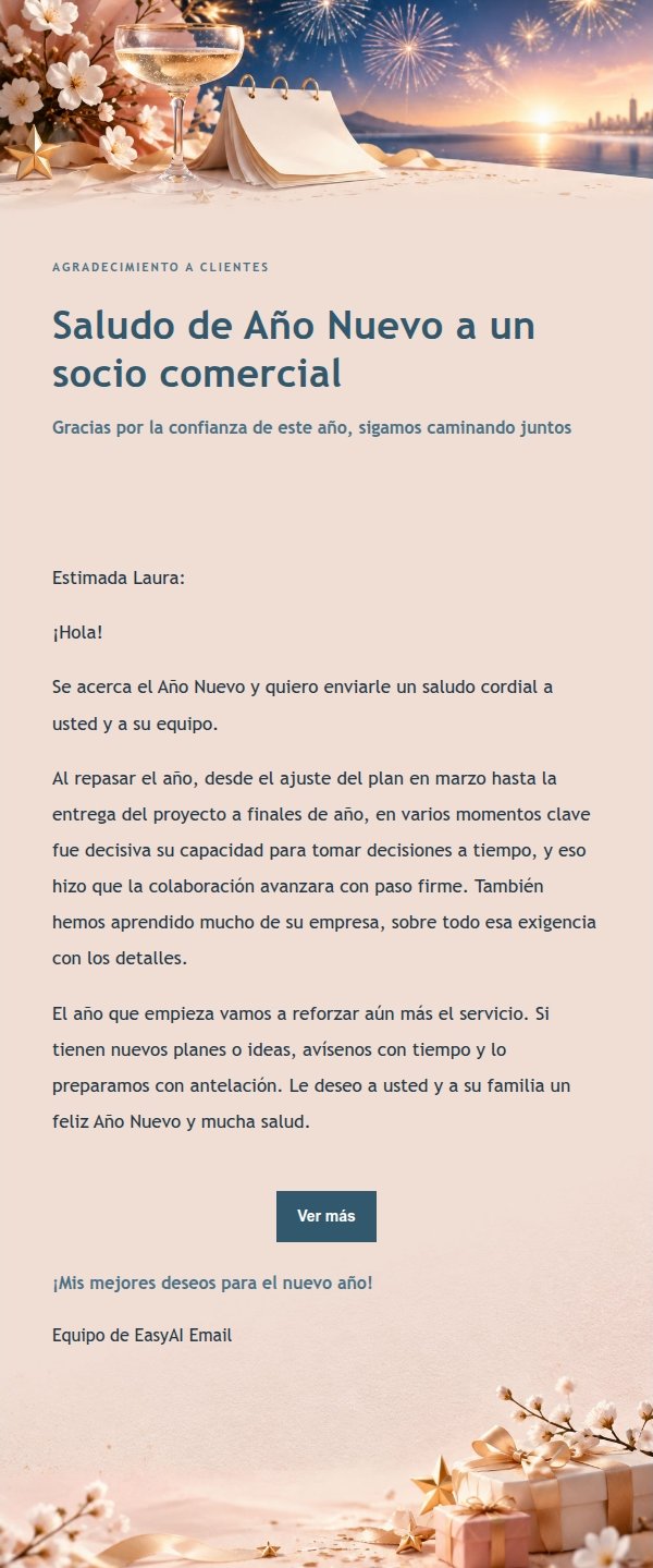 Elegante Felicitación de Año Nuevo en Tinta 2