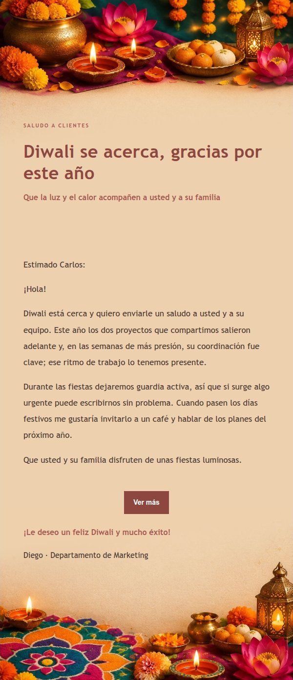 Bendiciones de Diwali en Papel Artesanal 2