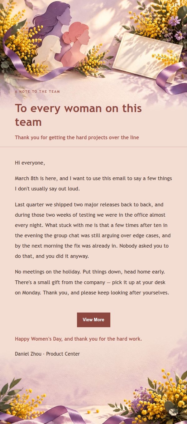Editorial Women's Day Letter 2