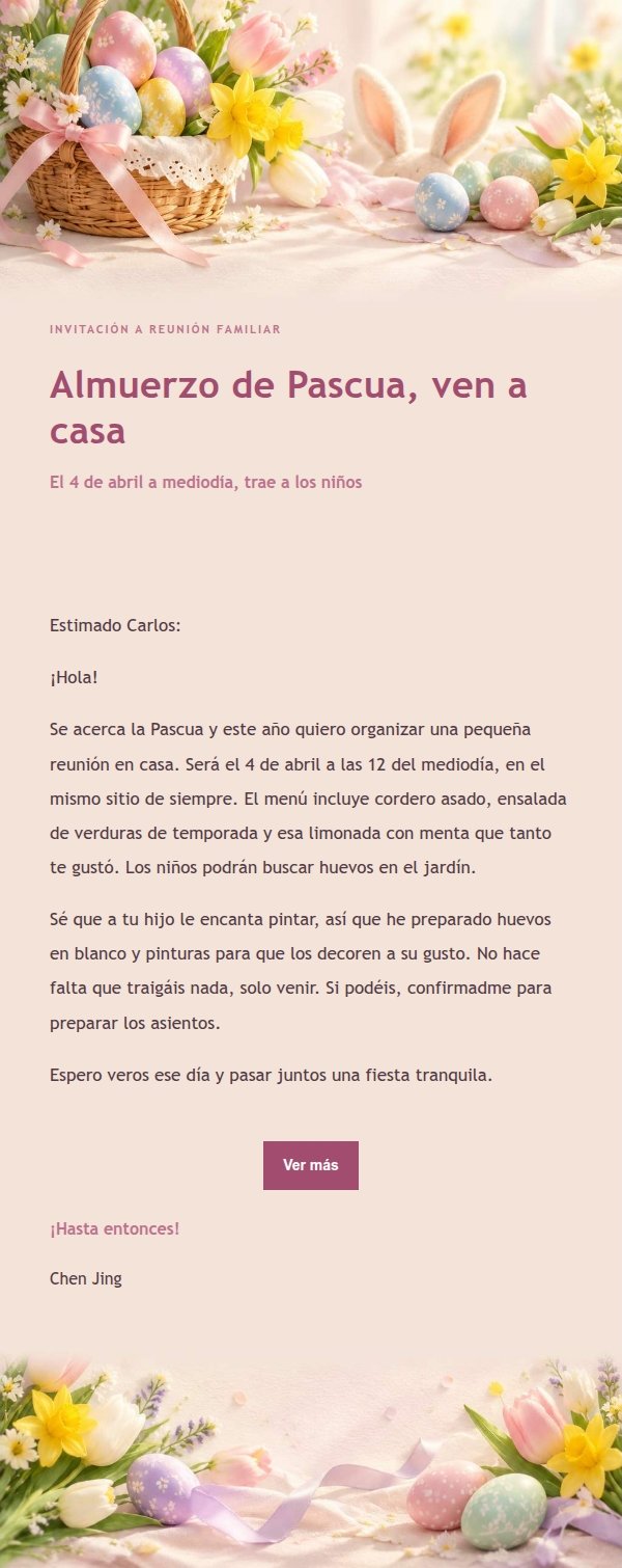 Saludo de Pascua en Tonos Suaves 2