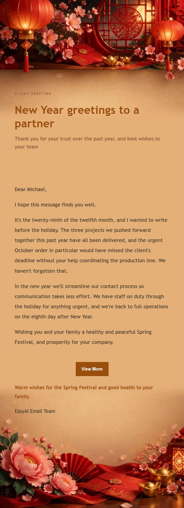 Lunar New Year Night Glow Greeting Email 2