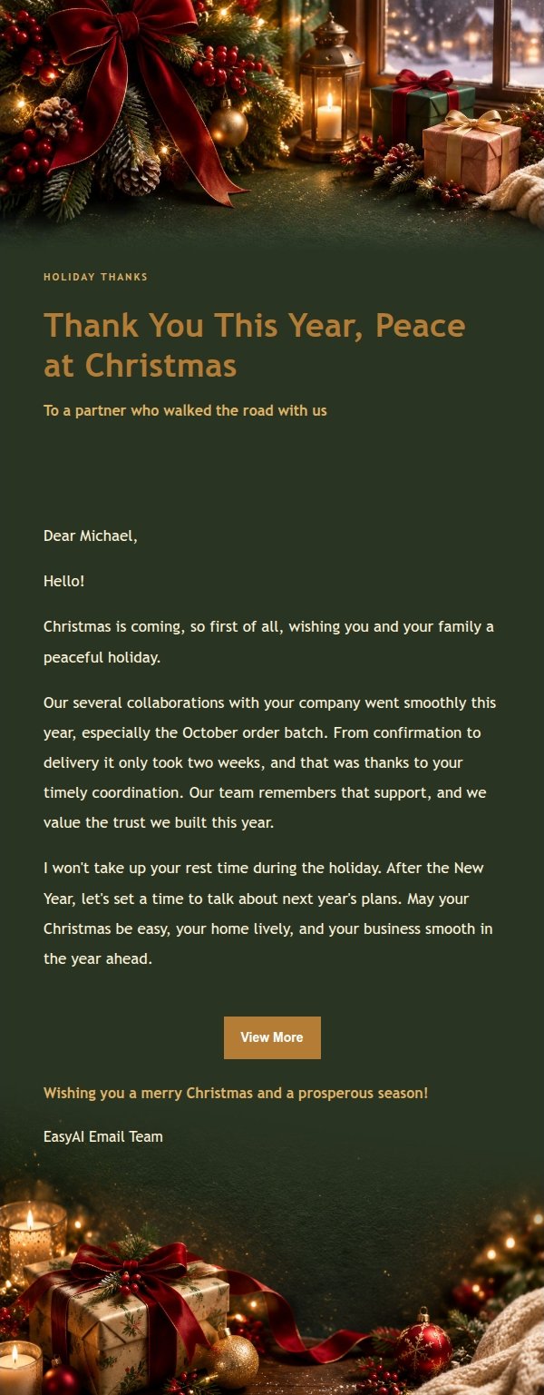 Night Glow Christmas Greeting Email 2