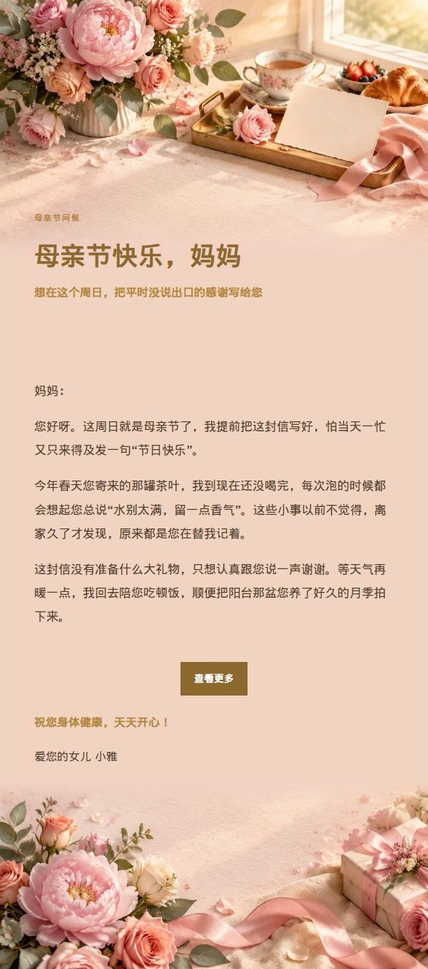 鎏金庆典 · 母亲节祝福邮件