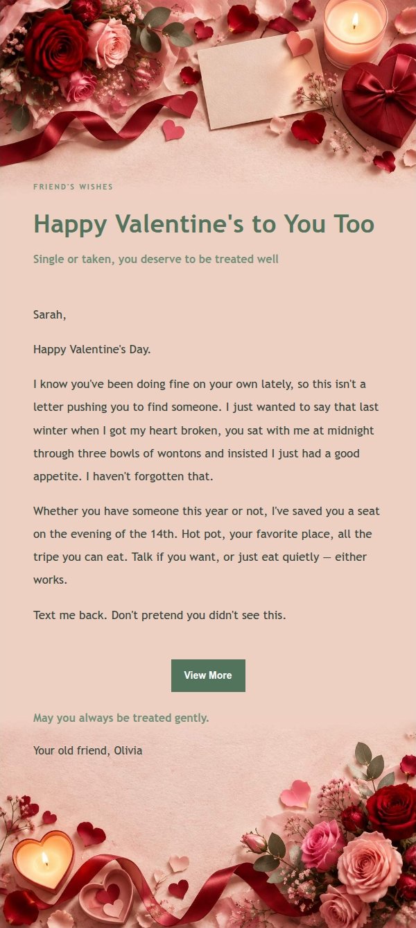 Garden Romance Valentine's Letter 2