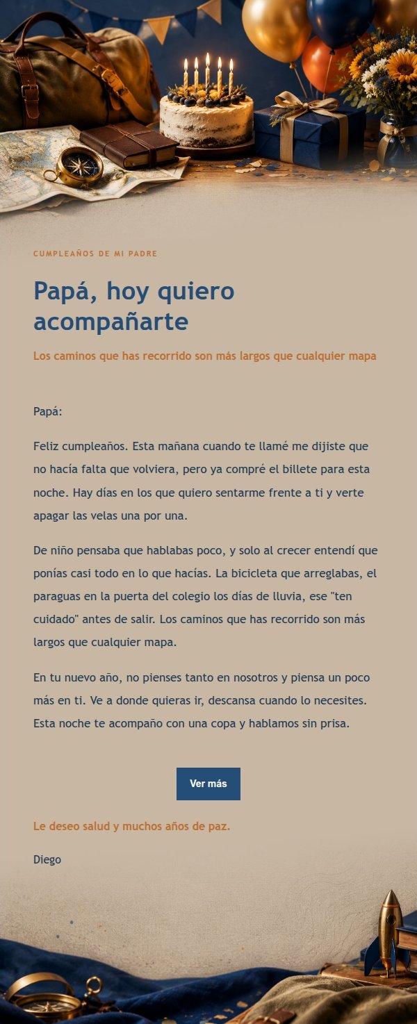 Carta de Cumpleaños Náutica para Él 2