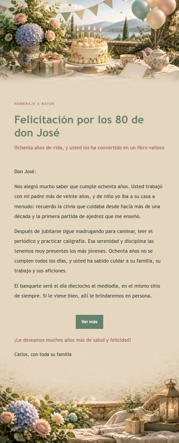 Tarjeta de Cumpleaños Jardín para Mayores 2