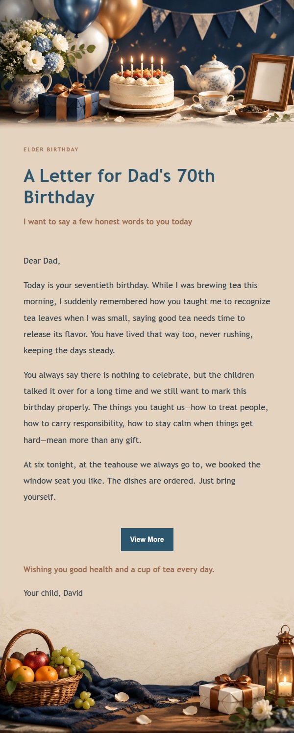 Tea Ceremony Porcelain Elder Birthday Email