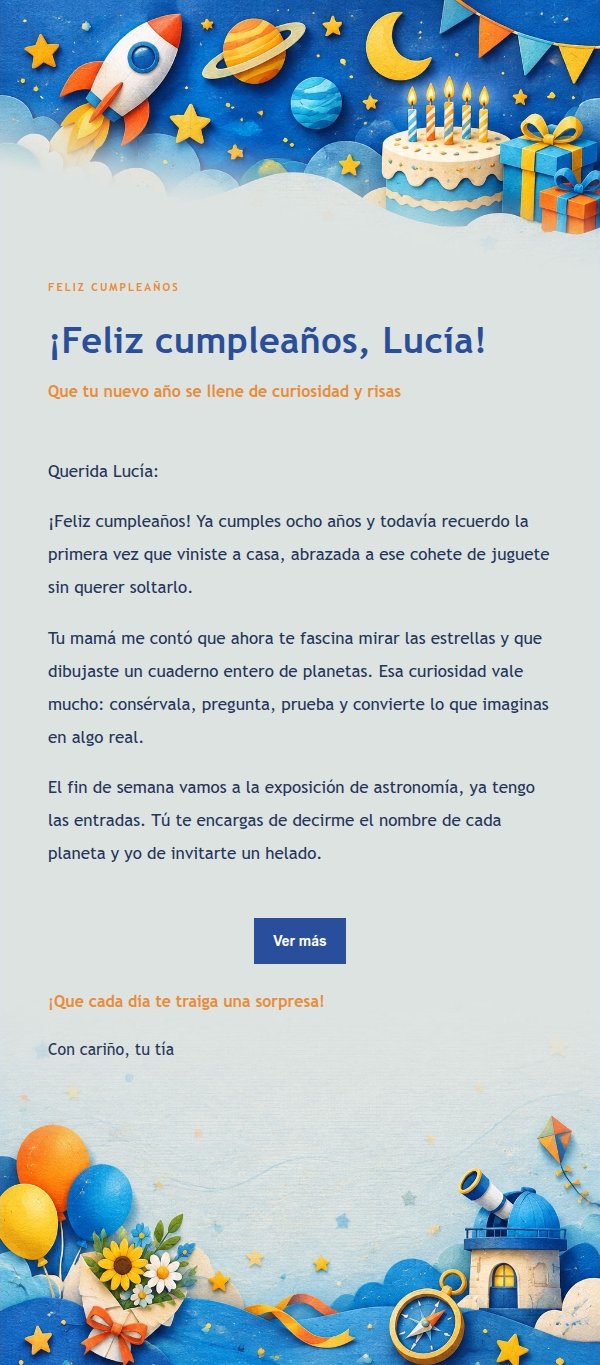Cohete Estelar Cumpleaños Infantil 2
