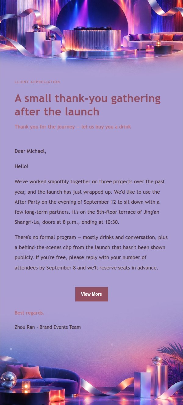 Rose Editorial Launch After Party Invite 2
