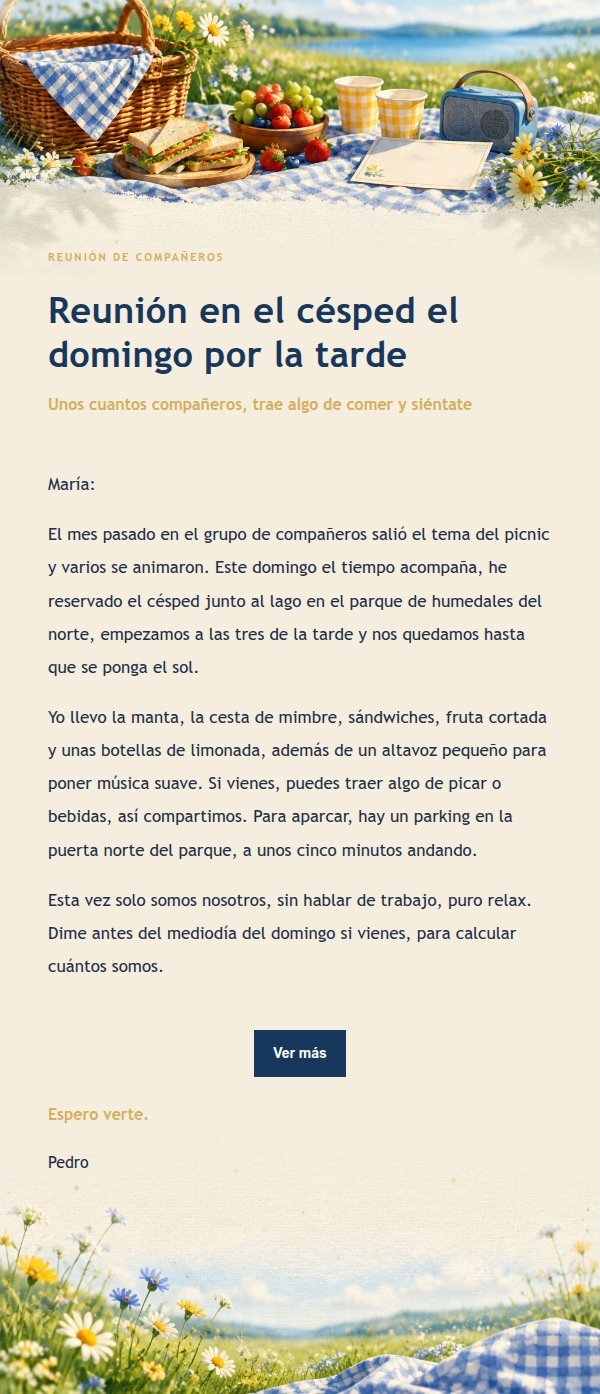 Invitación a Picnic de Compañeros 2